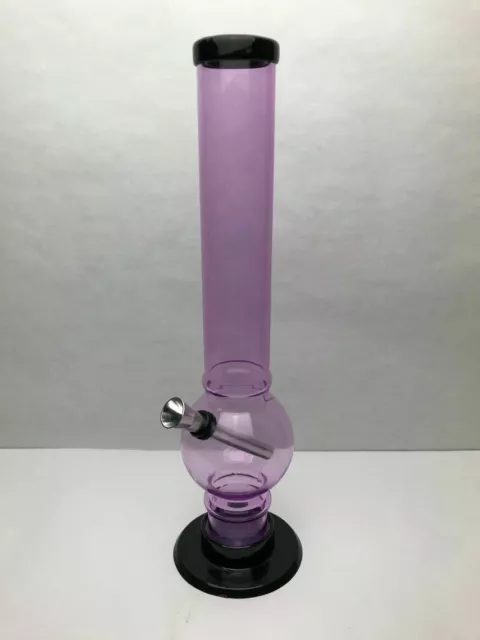 Acrylic 12" Inch Light Purple Small Bubble Design HOOKAH WATER PIPE BONG