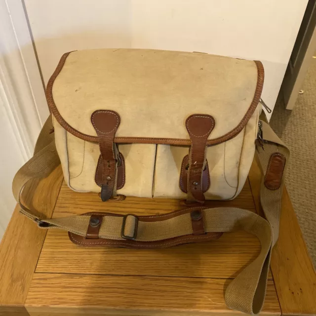Billingham  Camera Bag in Khaki Canvas and Tan Leather