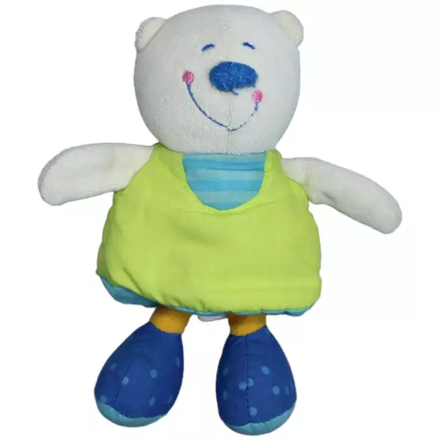 HABA Weichpuppe, Teddybär mit grünem Kleid Puppe 16 cm, gebraucht