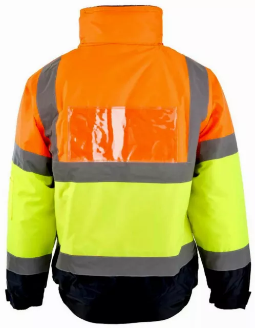 Veste de bombardier rembourrée supérieure 3 couleurs réfléchissante Hi Viz Hi visibilité 2