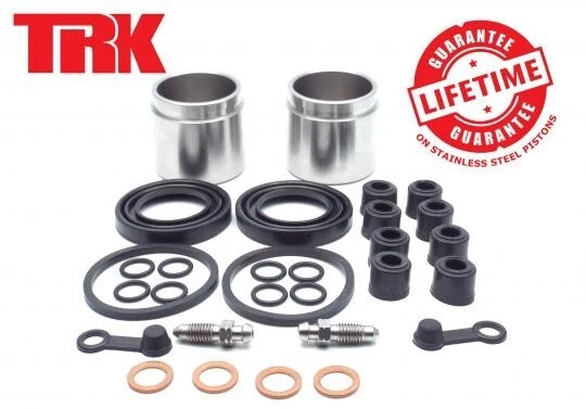 Brakecrafters Brake Caliper Seal & Stainless Steel Piston Kit – Front For 1976-77 Kawasaki KZ900 A