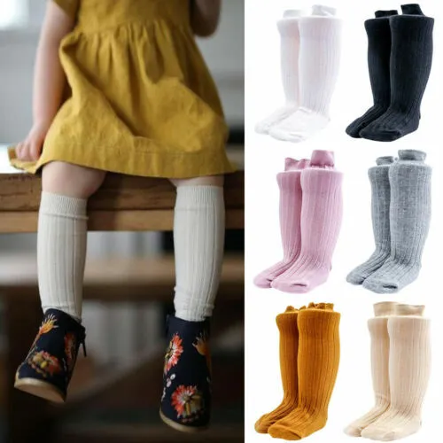 Collant lunghi ginocchio bambino bambini bambine stile spagnolo collant calze