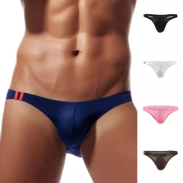 Slip Sexy Da Uomo A Vita Bassa Con Custodia Rigonfia Boxer Slip Bikini A