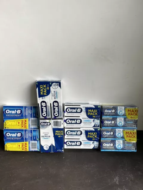 Lot de 12  DENTIFRICES Oral B. NEUF Mixte 75ml ( 6 Lots De 2 Dentifrices  )