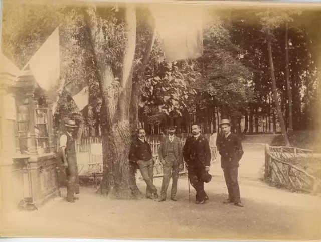 France, Lyon, Parc de la Tête D&#039;Or  Vintage albumen print. Tirage albumin