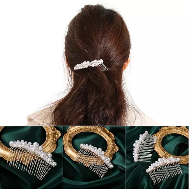 Haircomb Handmade Pearl Hairpin Bridal Headpiece Bride Barrette Hairwear