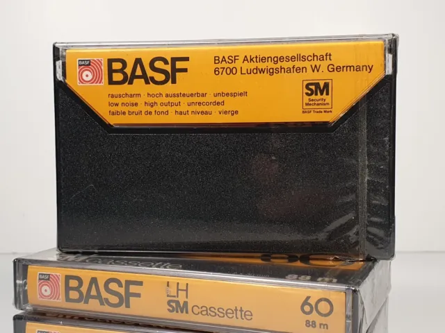 Lot de 3 Cassettes BASF LH 60 min Neuves - New & Sealed Audio K7 2