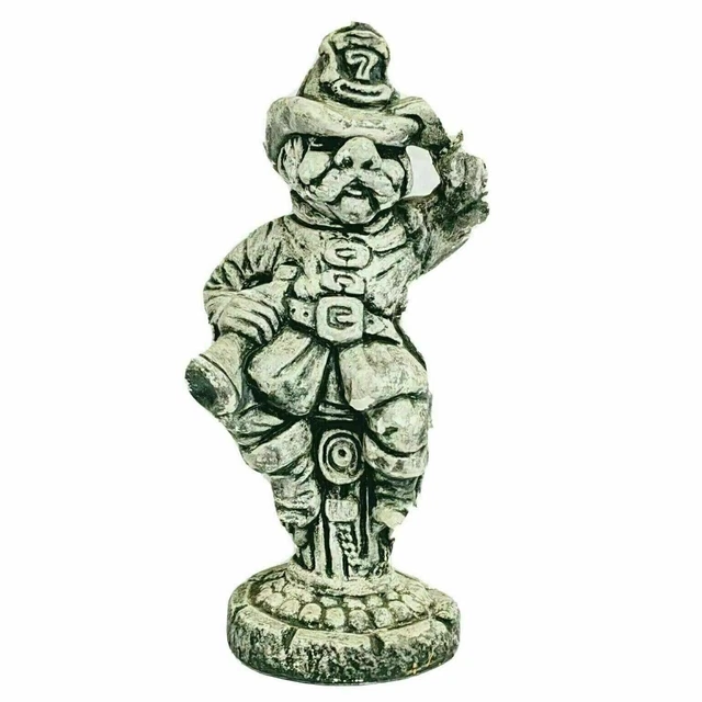 Ladder 7 Firefighter Hydrant Figurine 12 Inch Victorian Fireman Chalkware Statue