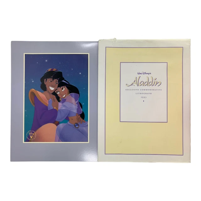 WALT DISNEY ALADDIN Exclusive Commemorative 1993 Lithograph Picture
