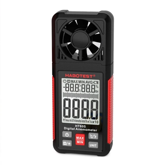 Wind Speed Temperature Volume Meter Handheld Anemometer Air Volume Tester Gauge