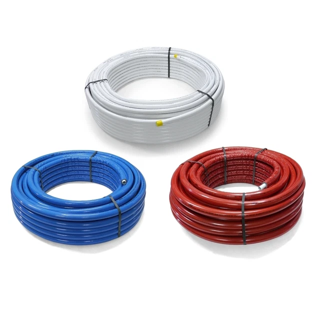 Tubo Multistrato PEX-AL-PEX ø16x2mm Blu - Rotolo 50m Coibentato Per Impianti Idraulici - Foto 7
