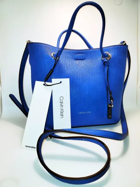 CALVIN KLEIN Gabrianna Blue Mini Tote Crossbody with Card Case - 2-piece set