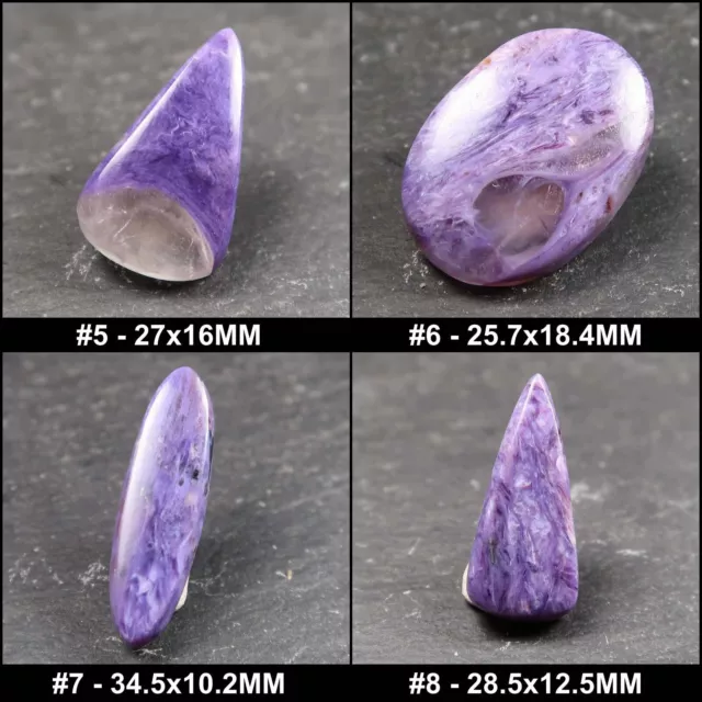 Lila Charoit Cabochons für die Schmuckherstellung | Oval und Rund Charoit 3