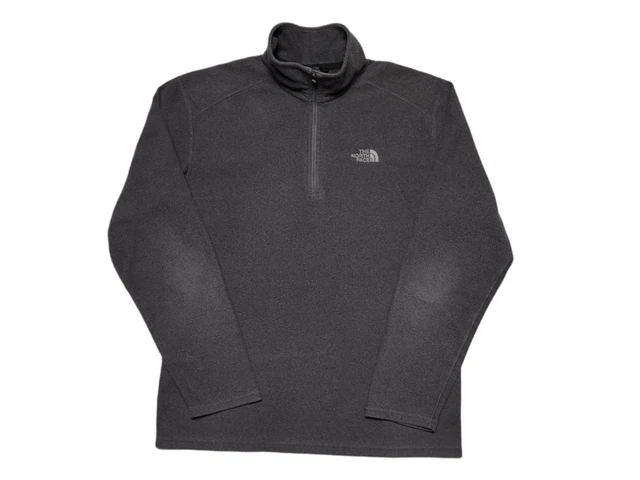 The North Face grigio pile lupo 100 ghiacciaio 1/4 mezza cerniera