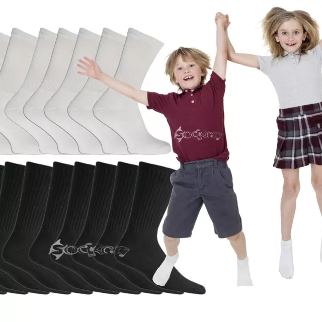 6 o 12 paia calze sportive per bambini ricchi di cotone scuola ragazzi ragazze ritorno a scuola