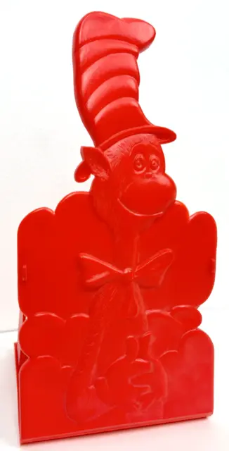 Vintage Dr. Seuss The Cat in the Hat Collectible Red Plastic Bookrack Hold Stand