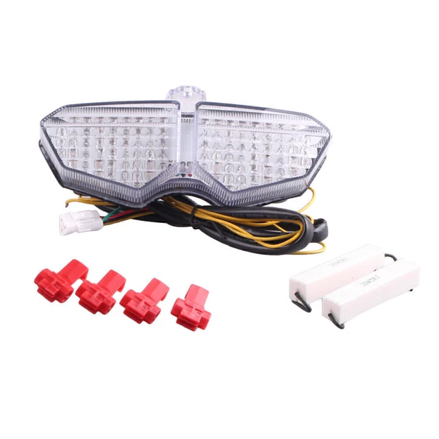 thumbnail image 2 of Buy Motorcycle Clear Tail LED Light Turn Signals Lights For Yamaha YZF 2 of 13