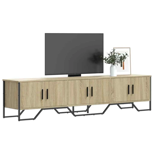 Mobile Porta TV Rovere Fumo 102x36x50 cm in Legno Multistrato 829057