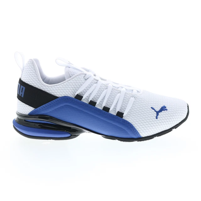 Puma Axelion Interest MG 37790001 Mens White Canvas Athletic Running Shoes 2