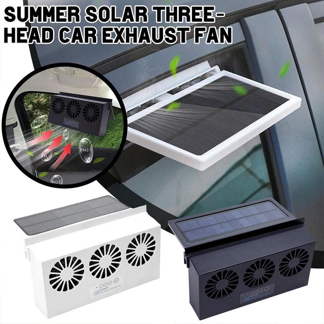 Solar Powered Car Cooling Fan Cooler Auto Window Air Vent Ventilation Exhaust✨✨ Solar Powered Car Cooling Fan Cooler Auto Window Air Vent Ventilation Exhaust✨✨