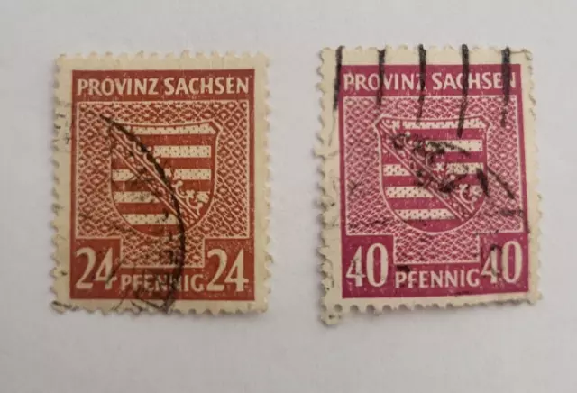 SBZ Provinz Sachsen 1945 Mi.Nr. 82Y,84Y gestempelt