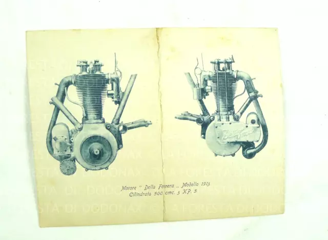 CARTOLINA PUBBLICITà MOTOCICLISMO MOTO D'EPOCA MOTORE DELLA FERRERA TORINO 1913