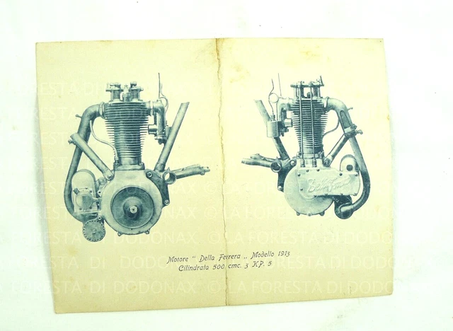 CARTOLINA PUBBLICITà MOTOCICLISMO MOTO D'EPOCA MOTORE DELLA FERRERA TORINO 1913