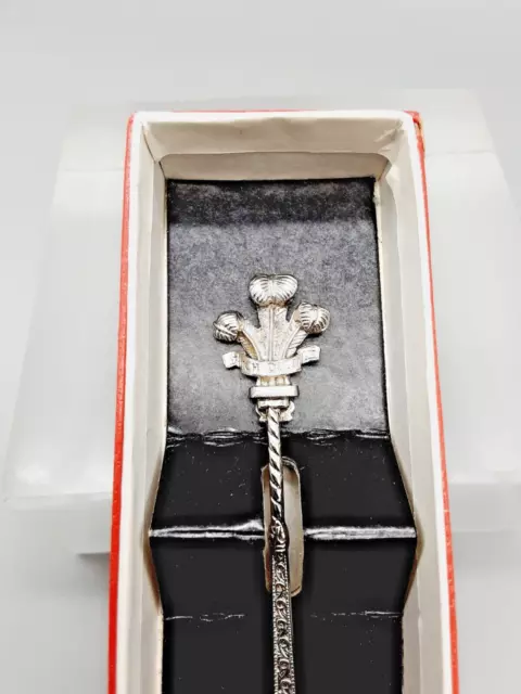 Vintage Silver Plated? Prince of Wales Anointing Spoon - 12.5cm Boxed Souvenir 3