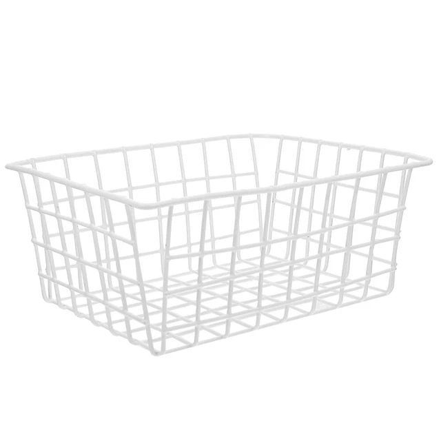 Séparateur De Congélateur Coffre En Plastique Blanc - 42x42x31,5 Cm - Panier Métallique Pour Organisation Des Aliments (fruits De Mer, Etc.) - 5