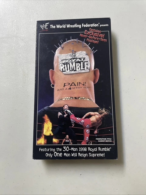 WWF/WWE ROYAL RUMBLE 1998 VHS Rare Titan Sports World Wrestling ...
