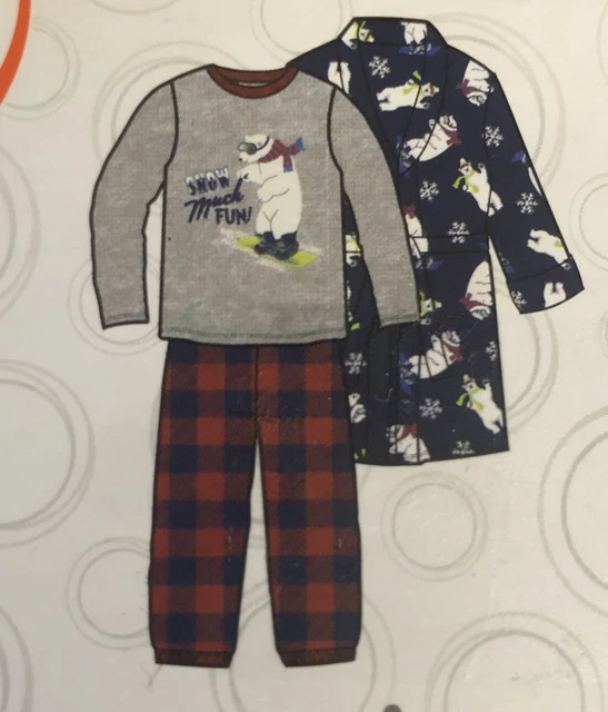 NWT Wonder Nation 3 pc Sleep Set Child Sz M   Top, Bottom, Robe