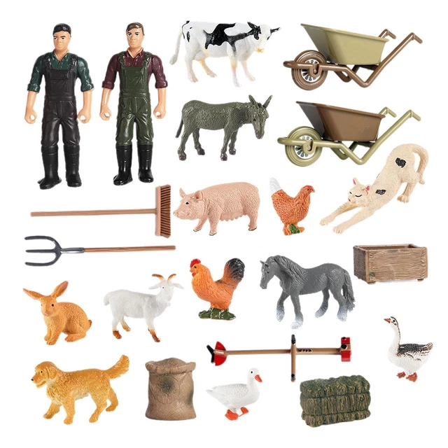 Lot D’anciens Animaux Miniatures En Plomb Peint – Sans Marque (Starlux, Quiralu…)