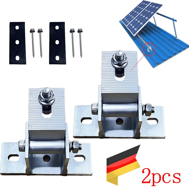 Xkzhrr Solarpanel Halterung Für 2 Module - PV Montageset Für Flachdach Und Trapezdach