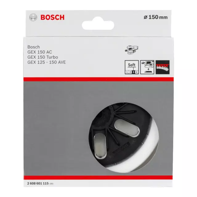 Bosch SOFT Sanding Pad 150mm Base Plate GEX 150 AC TURBO 125-150 AVE 2608601115