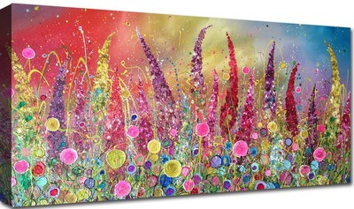 murando Quadro 100x50 cm Stampa su Tela in TNT XXL Immagini Moderni Murale Fotografia Grafica Decorazione da Parete 5 Pezzi Astratto Orchidea Fiori b-A-0217-b-m