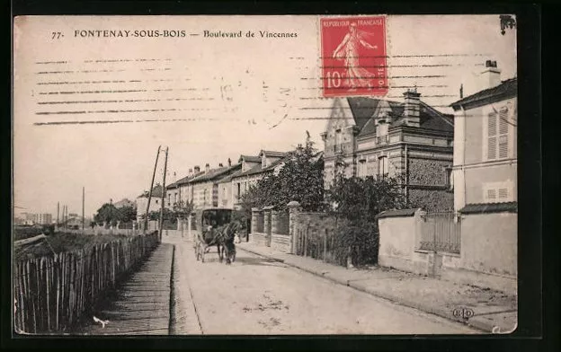 CPA Fontenay-sous-Bois, Boulevard de Vincennes 1914