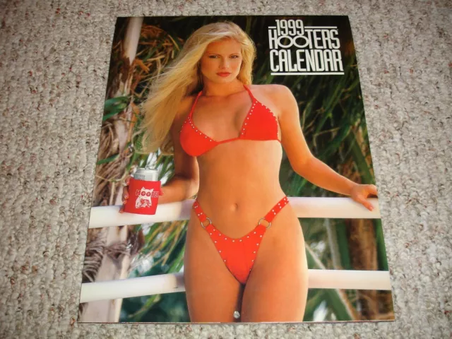 Vintage 11"x14" Hooters Girls 1999 Swimsuit Calendar - GENTLY USED - Looks Great