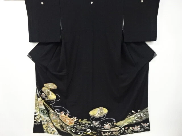 6523510: Japanese Kimono Apanese Kimono / Vintage Tomesode / Kinsai / Embroidery