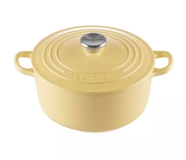Le Creuset with lid round 20 cm mimosa