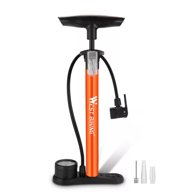 Fahrradpumpe mit Manometer Standpumpe Fahrradreifenpumpe für Rennrad MTB G4N0