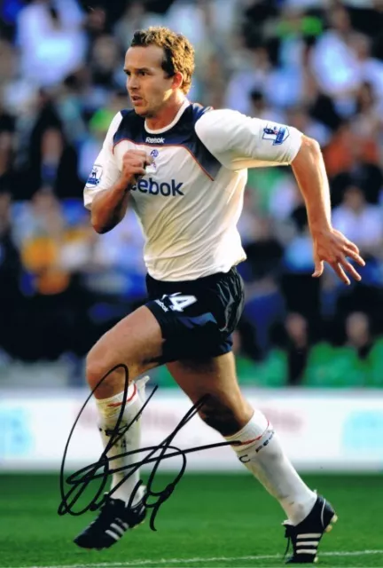 Signed Kevin Davies Bolton Wanderers Autograph Photo Chesterfield England