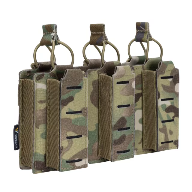IDOGEAR Tactical LSR 9mm 556 Mag Pouch Triple Mag Carrier MOLLE Hunting Airsoft