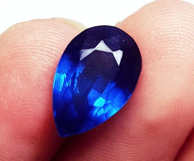 Naturel Topaze Bleu Londres Poire Forme 6.10 CT Ggl Certifié Desseré Gemme
