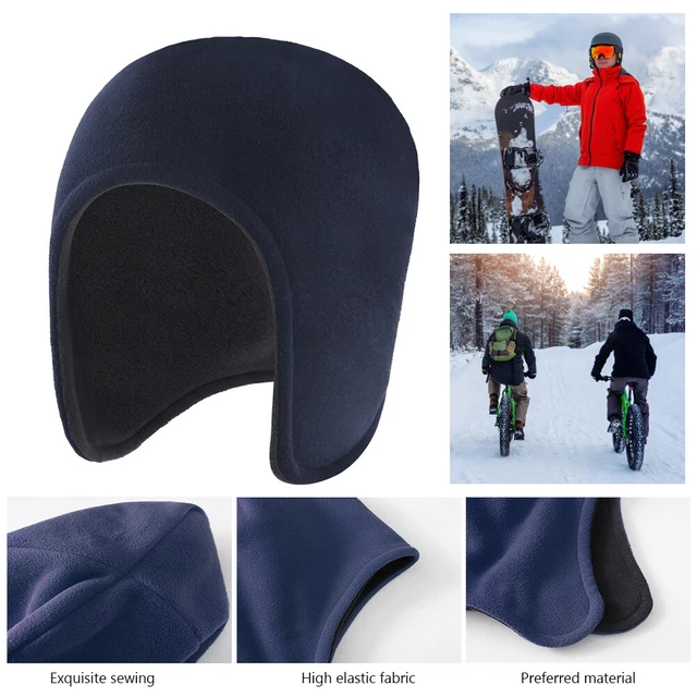Unisex Cycling Thermal Cap Ear Guard Headgear Coldproof Equipment (Navy Blue) FS