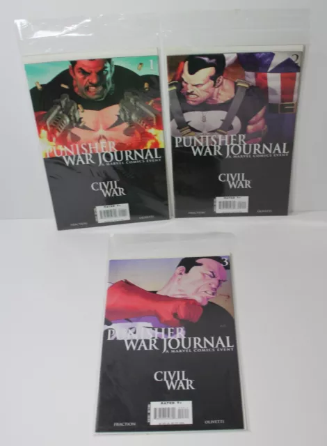 Punisher War Journal CIVIL WAR Issues 1 2 3 Lot Marvel Comics