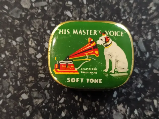 His Master's Voice (HMV) 'Soft Tone Needles' Gramophone Needle Tin with contents