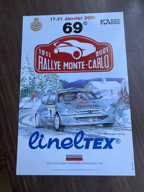 Rallye Monte-Carlo De Voitures Anciennes 2000 Original Event Poster