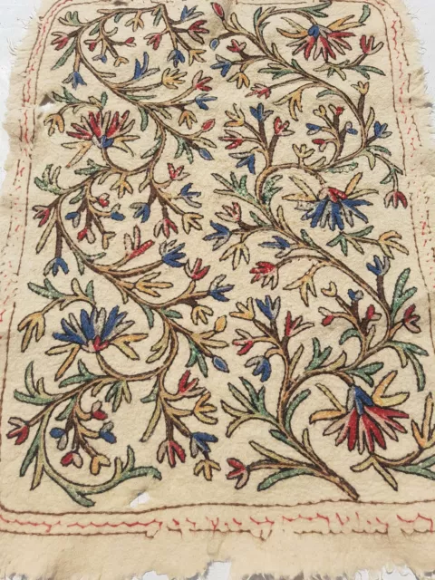 Vintage handgewebter traditioneller kaschmirischer mehrfarbiger Kilim-Teppich 120x86 cm