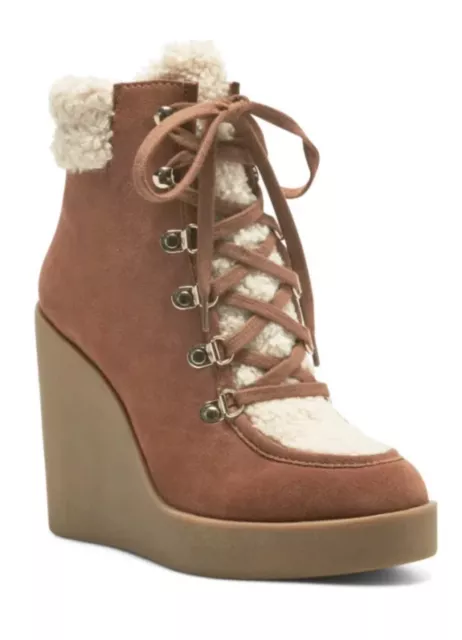 Jessica Simpson Women's Maelyn Lace-up Platform Wedge Ankle Boots Bootie 7.5 M