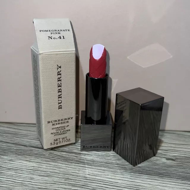 BURBERRY KISSES HYDRATING LIP COLOUR LIPSTICK POMEGRANATE PINK No.41